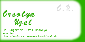 orsolya uzel business card